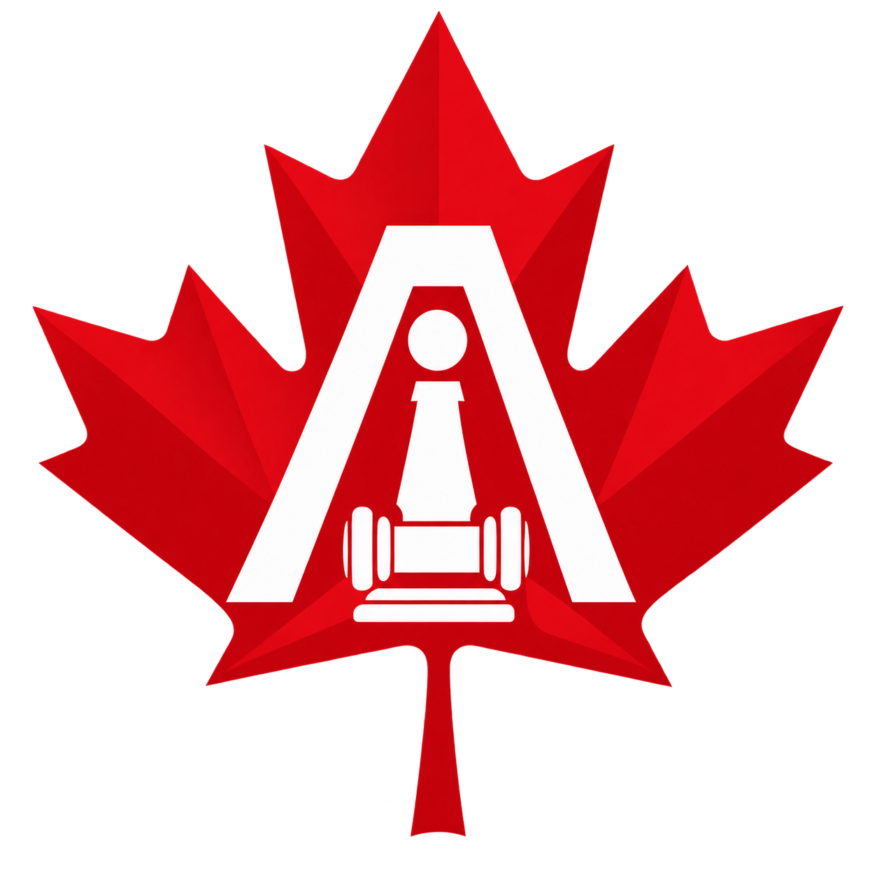 Auctioneer maple leaf logo